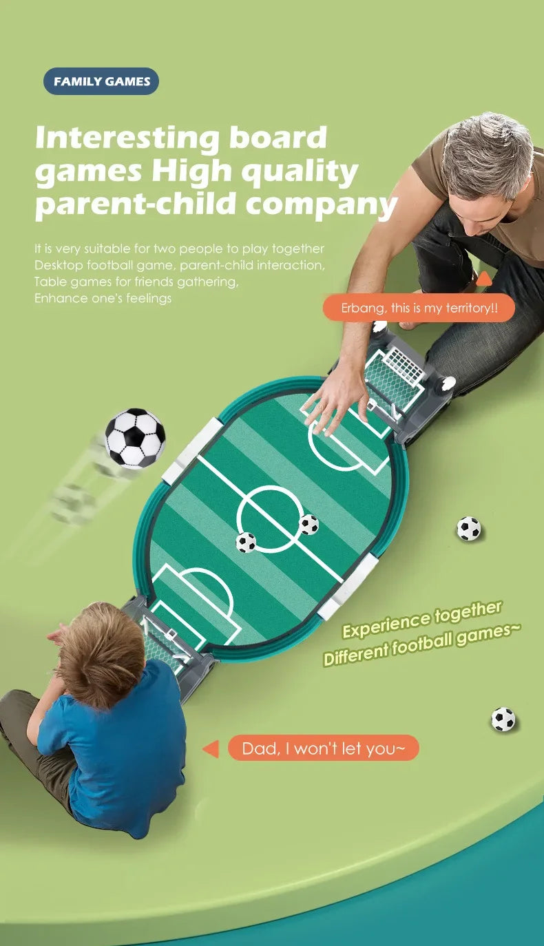 Interactive Mini Football Game – 2 Player Table Soccer Match Toy for Kids & Families