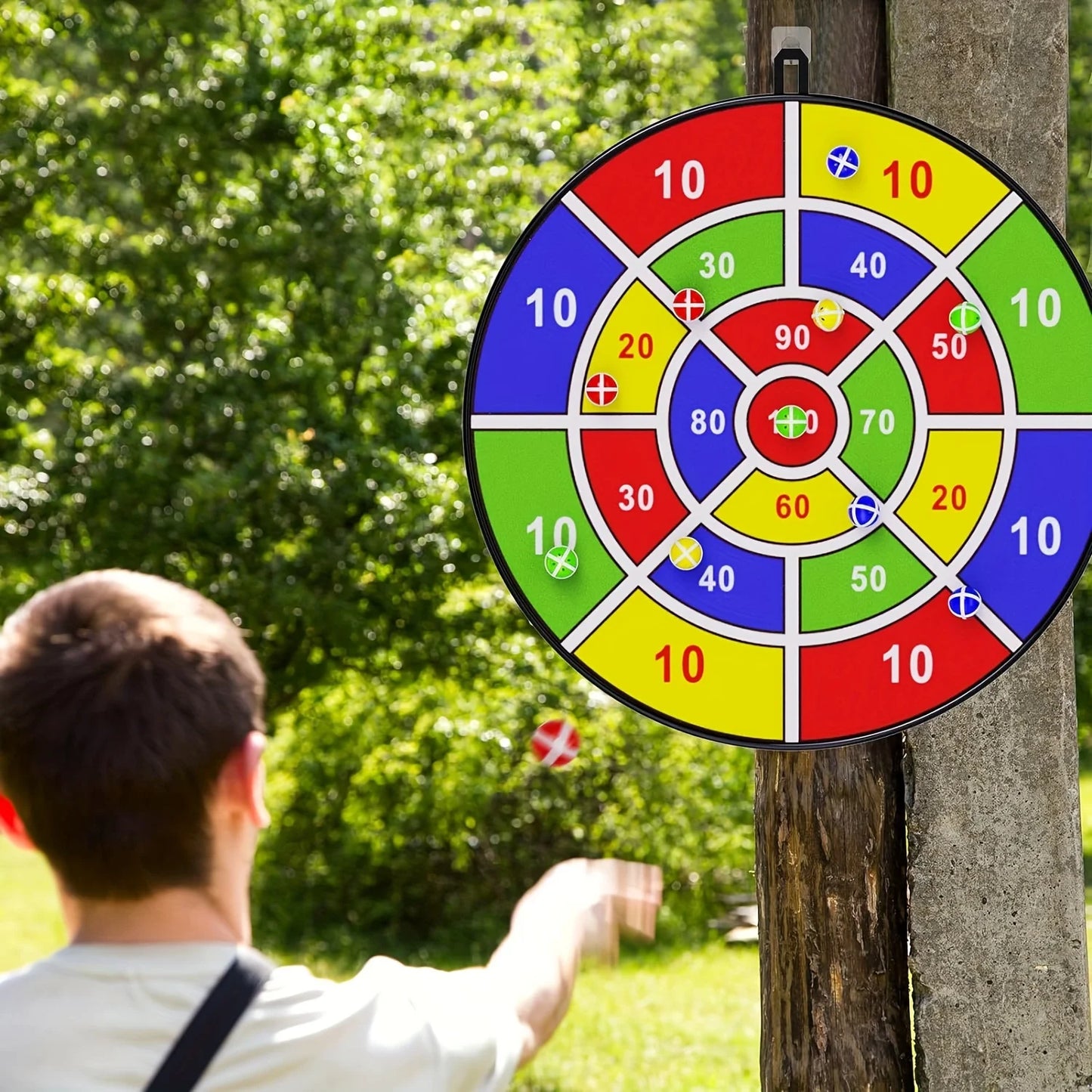 Extra Large 29'' Velcro Dart Board Game for Kids – Indoor & Outdoor Sticky Ball Target Toy Set