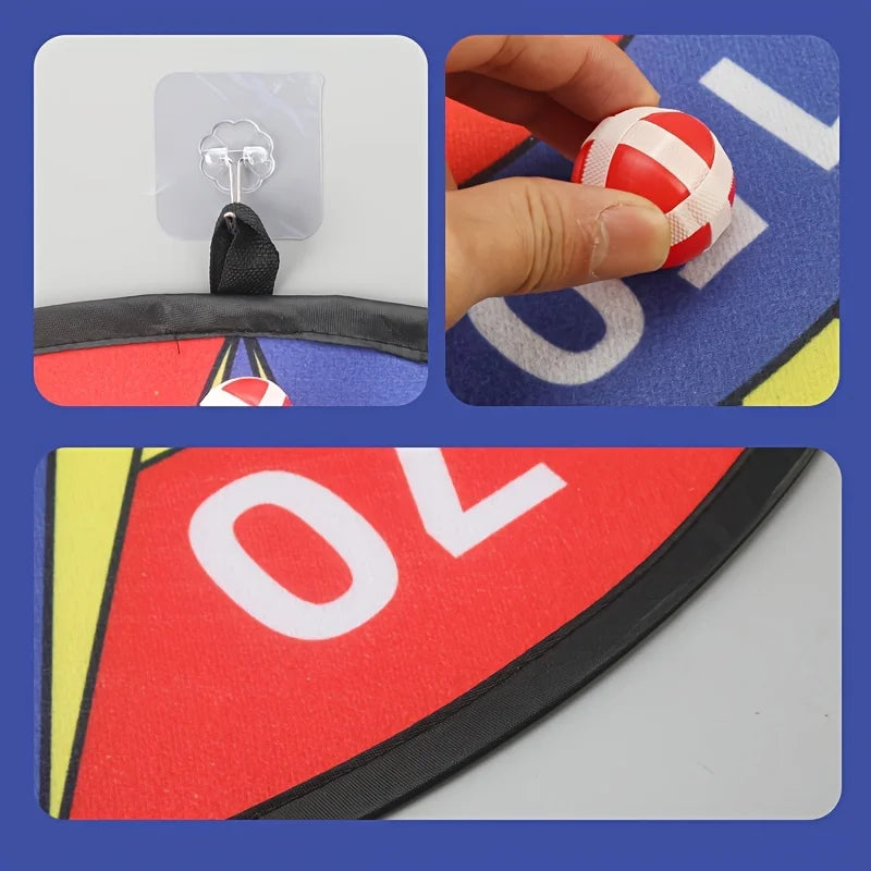 Extra Large 29'' Velcro Dart Board Game for Kids – Indoor & Outdoor Sticky Ball Target Toy Set